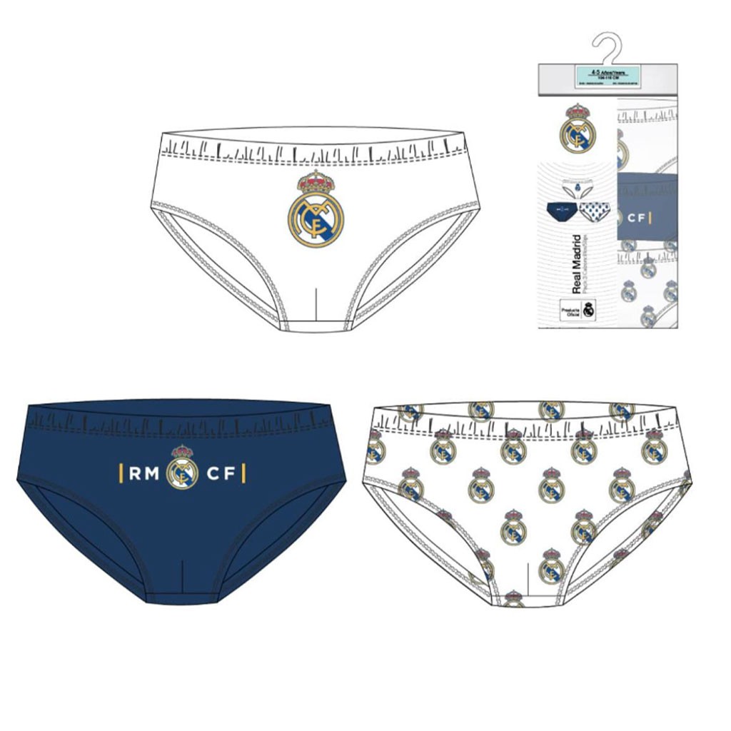Slip niño algodón Real Madrid pack 3