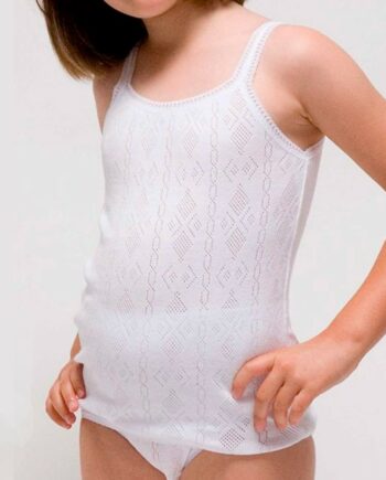 Camiseta tirante niña RAPIFE algodón calado