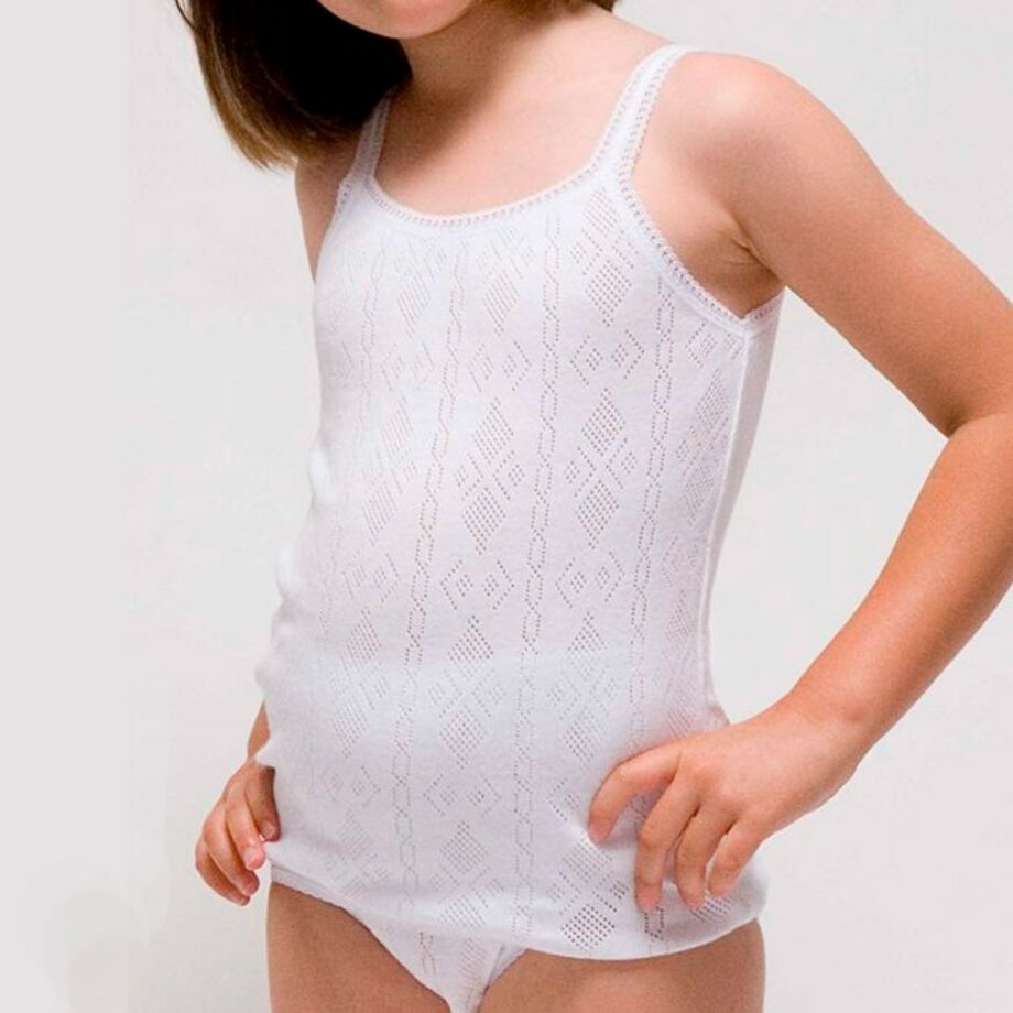 Camiseta tirante niña RAPIFE algodón calado