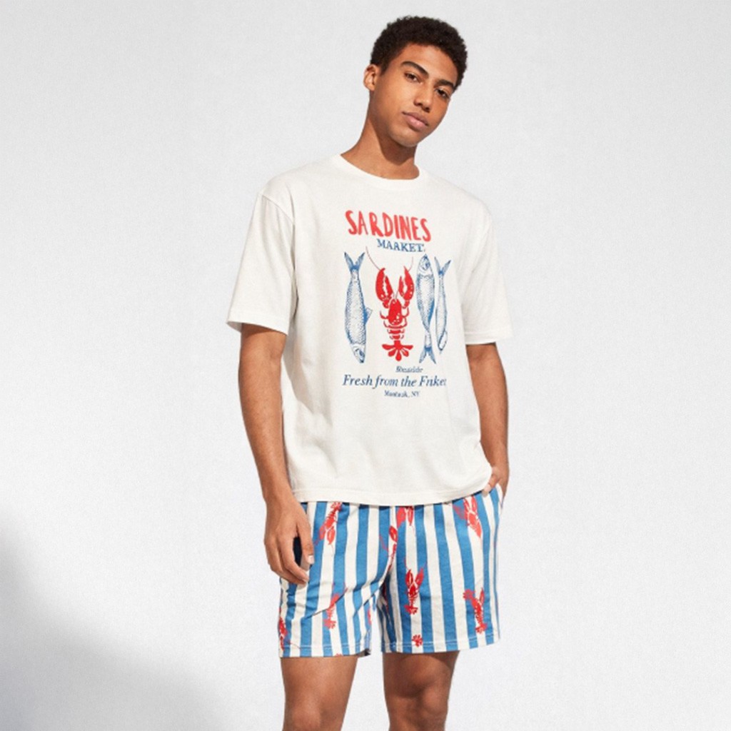 Pijama hombre algodón estampado Sardines & Co Gisela