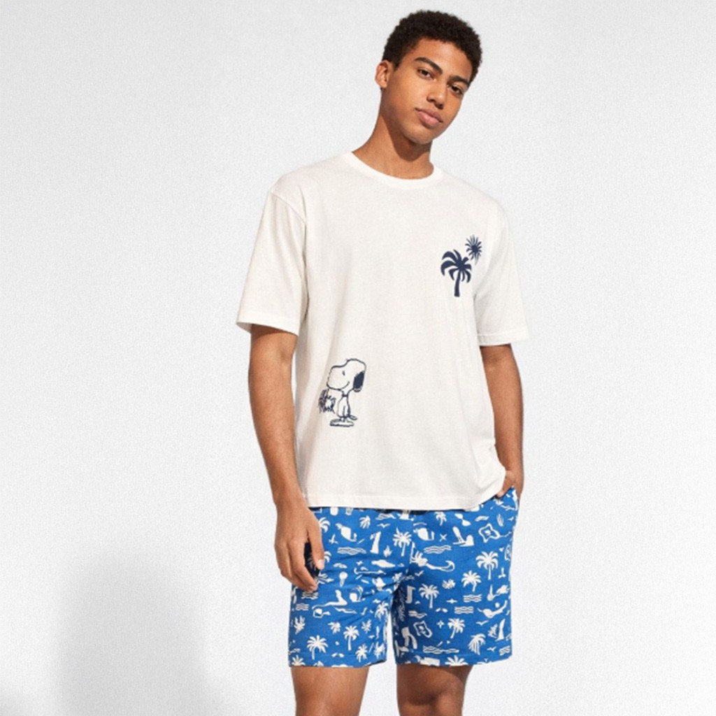 Pijama hombre manga corta algodón SNOOPY Gisela