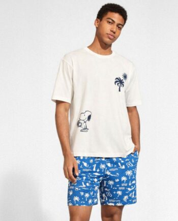 Pijama hombre manga corta algodón SNOOPY Gisela