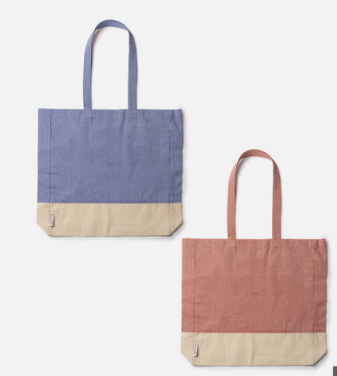 Bolsa Reutilizable Bicolor de Algodón Reciclado