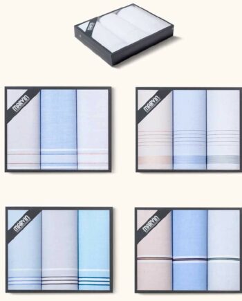 Caja de 3 pañuelos hombre fondo oscuro GUASCH