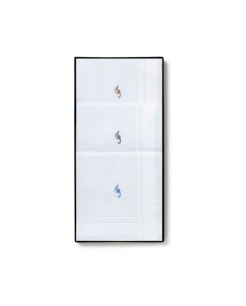 Estuche 3 Pañuelos blanco inicial bordada Guasch