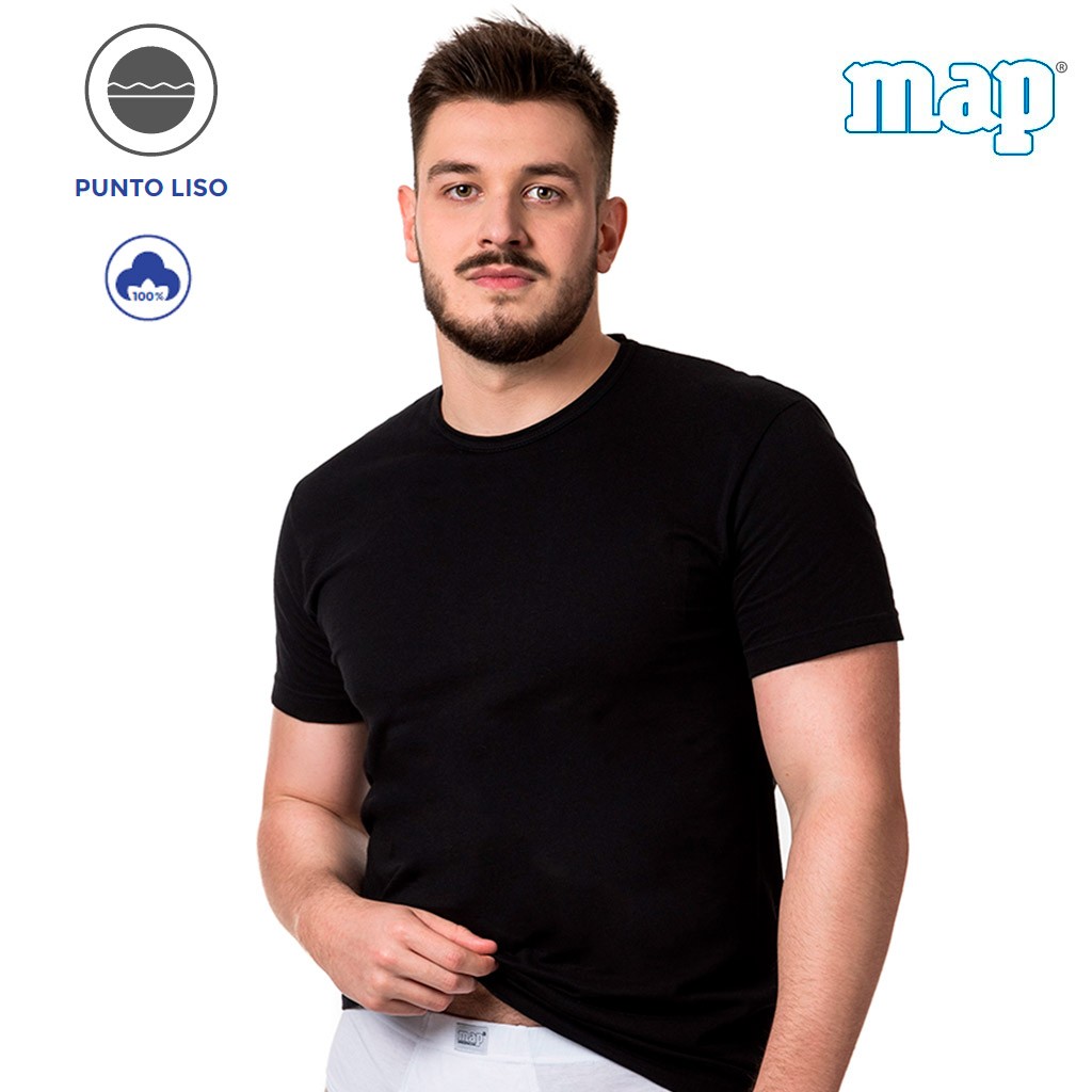 Camiseta hombre algodón manga corta cuello redondo 304 Map
