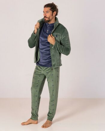 Bata hombre invierno coralina cremallera cuello alto Waterlemon