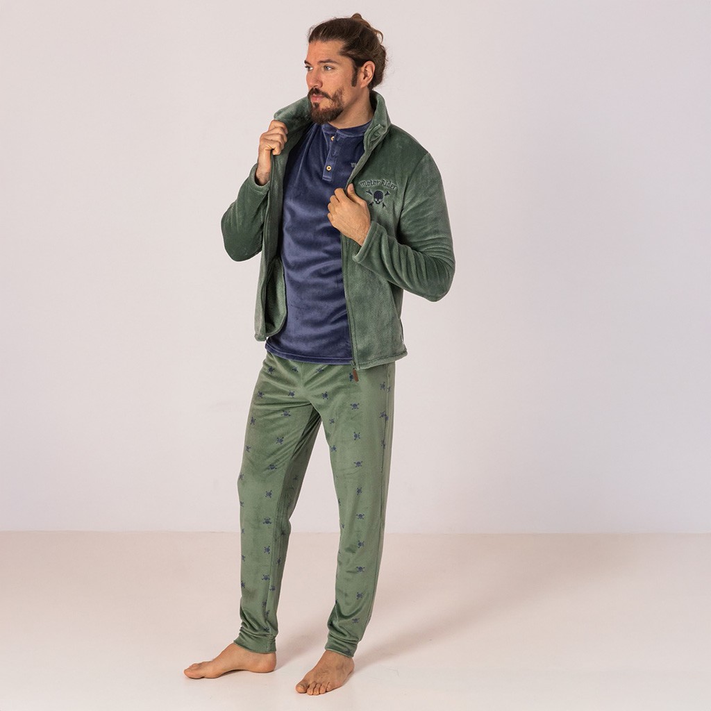 Bata hombre invierno coralina cremallera cuello alto Waterlemon