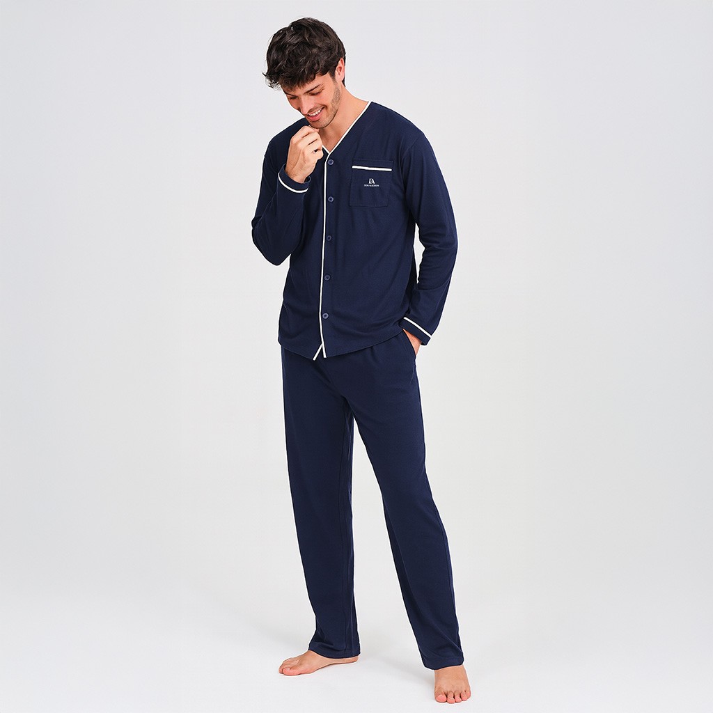 Pijama hombre algodón largo abierto Don Algodón