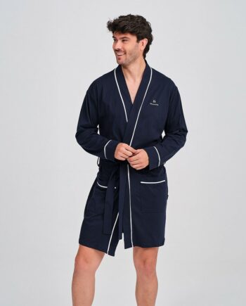 Bata hombre corta algodón cruzada Don Algodón