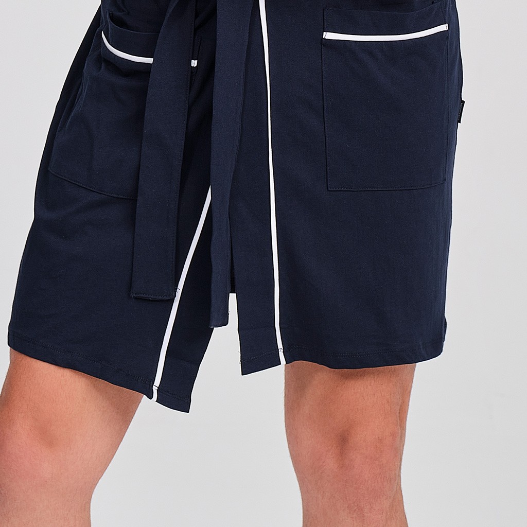 Bata hombre corta algodón cruzada Don Algodón